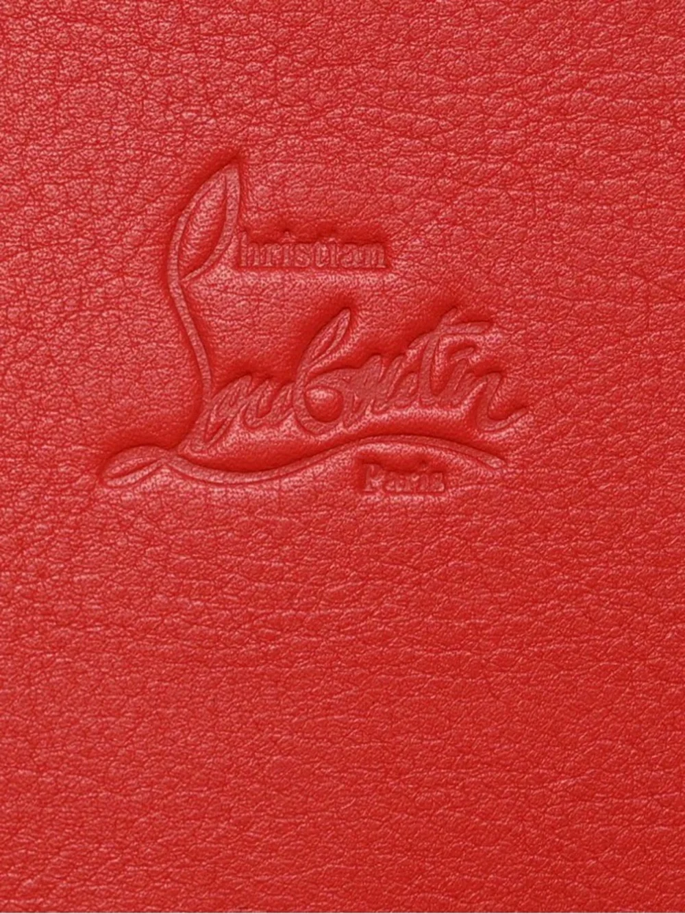 Christian Louboutin Red Leather Zip Case